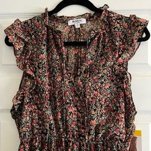 NWT BB Dakota BY Steve Madden Women's M Sleeveless Printed Floral Chiffon Dress